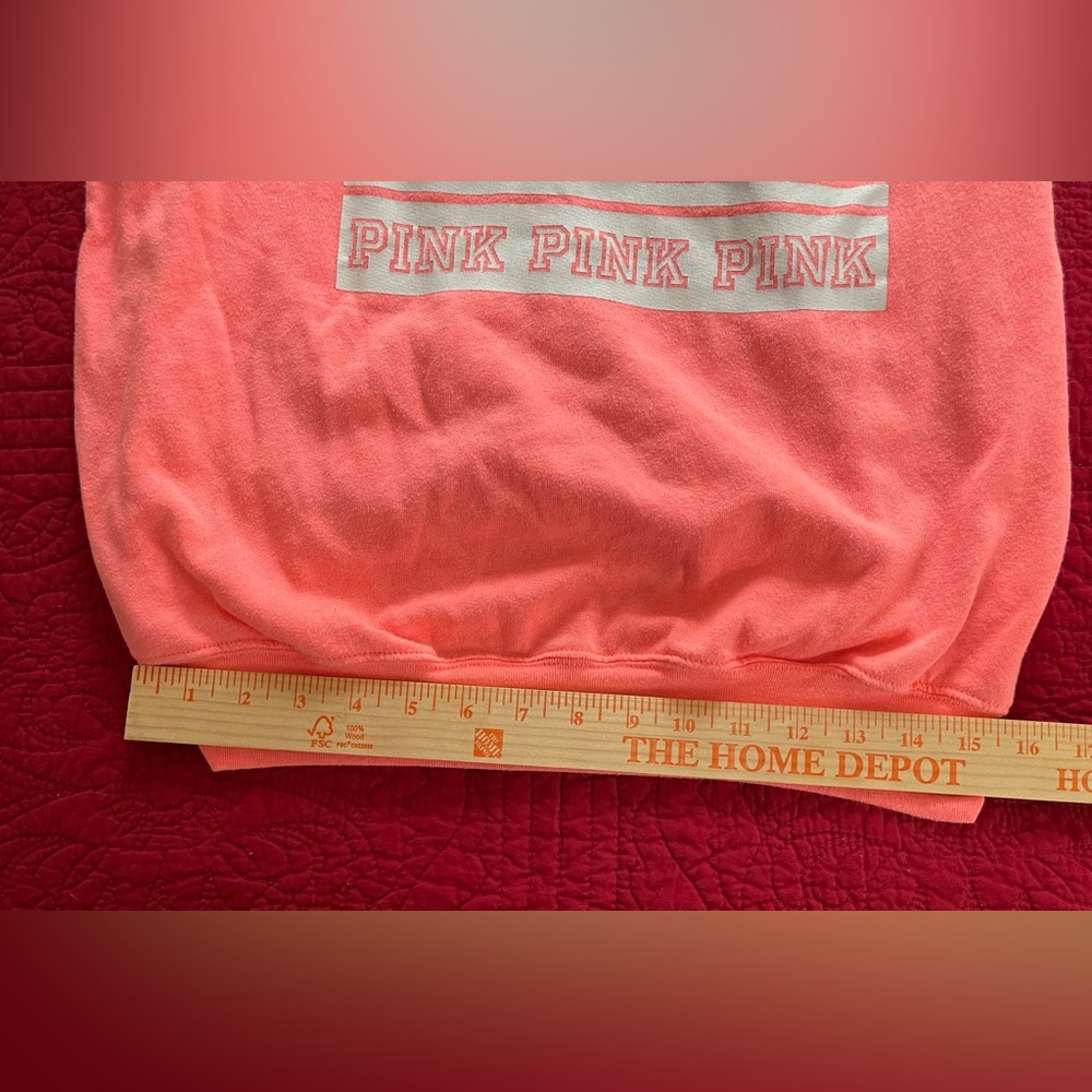 Victoria's Secret PINK Coral Sweatshirt like new Medium - Picture 5 of 13